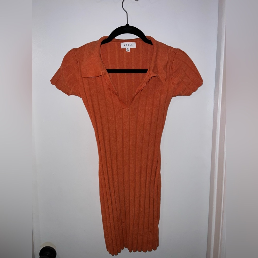 Mable/Miss Lola medium collared ribbed dress